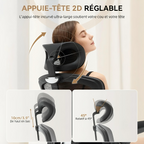 Chaise ergonomique dossier haut appui tête soutien lombaire