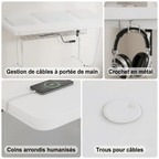 Bureau assis debout électrique avec port usb 160x70
