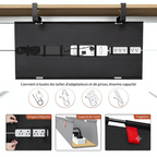 Goulotte rangement câble sous bureau sans perçage