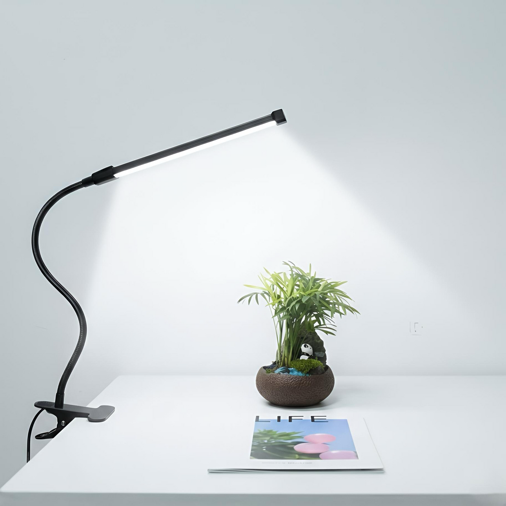 Lampe clip LED bureau lecture noire