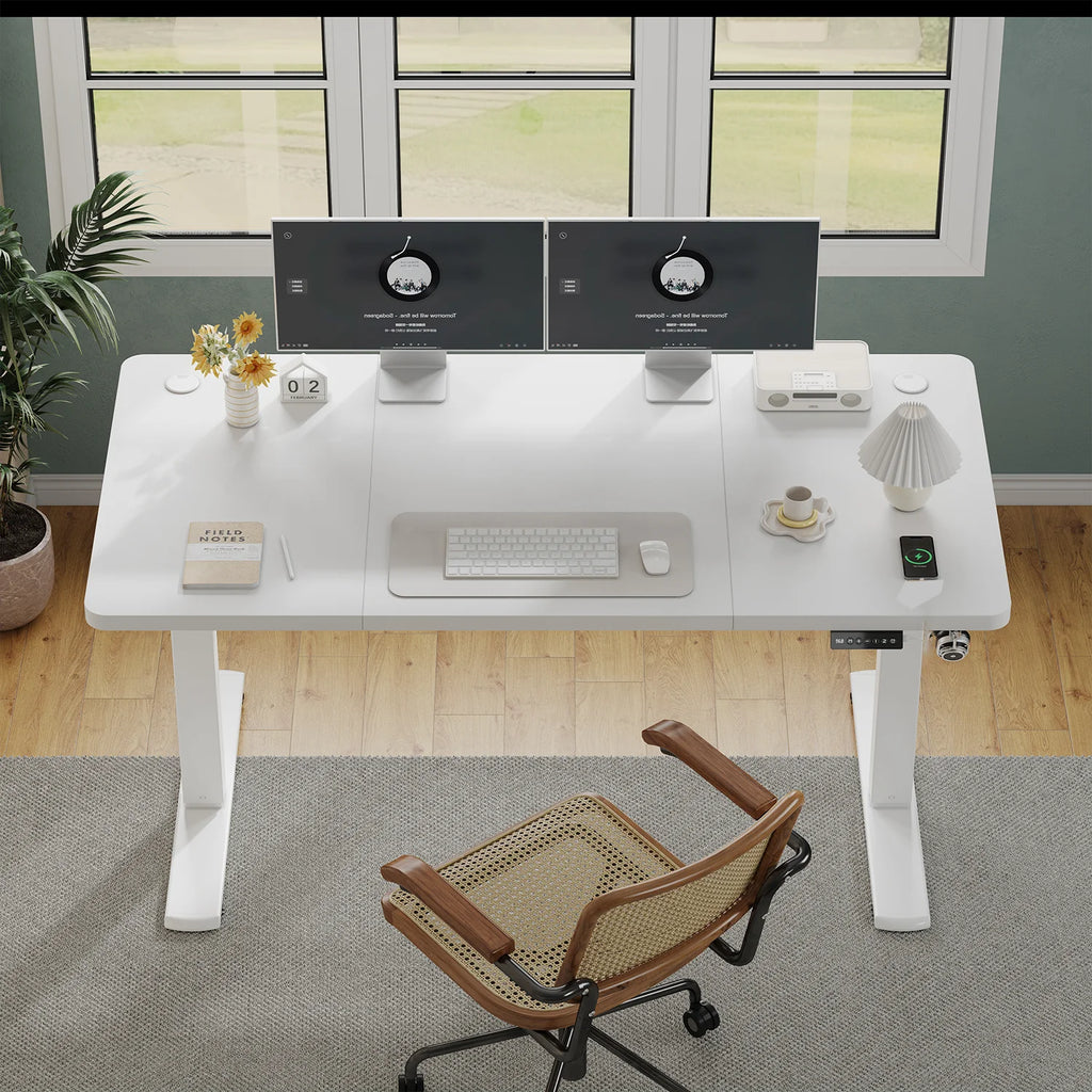 Bureau électrique réglable hauteur 120 cm avec port USB