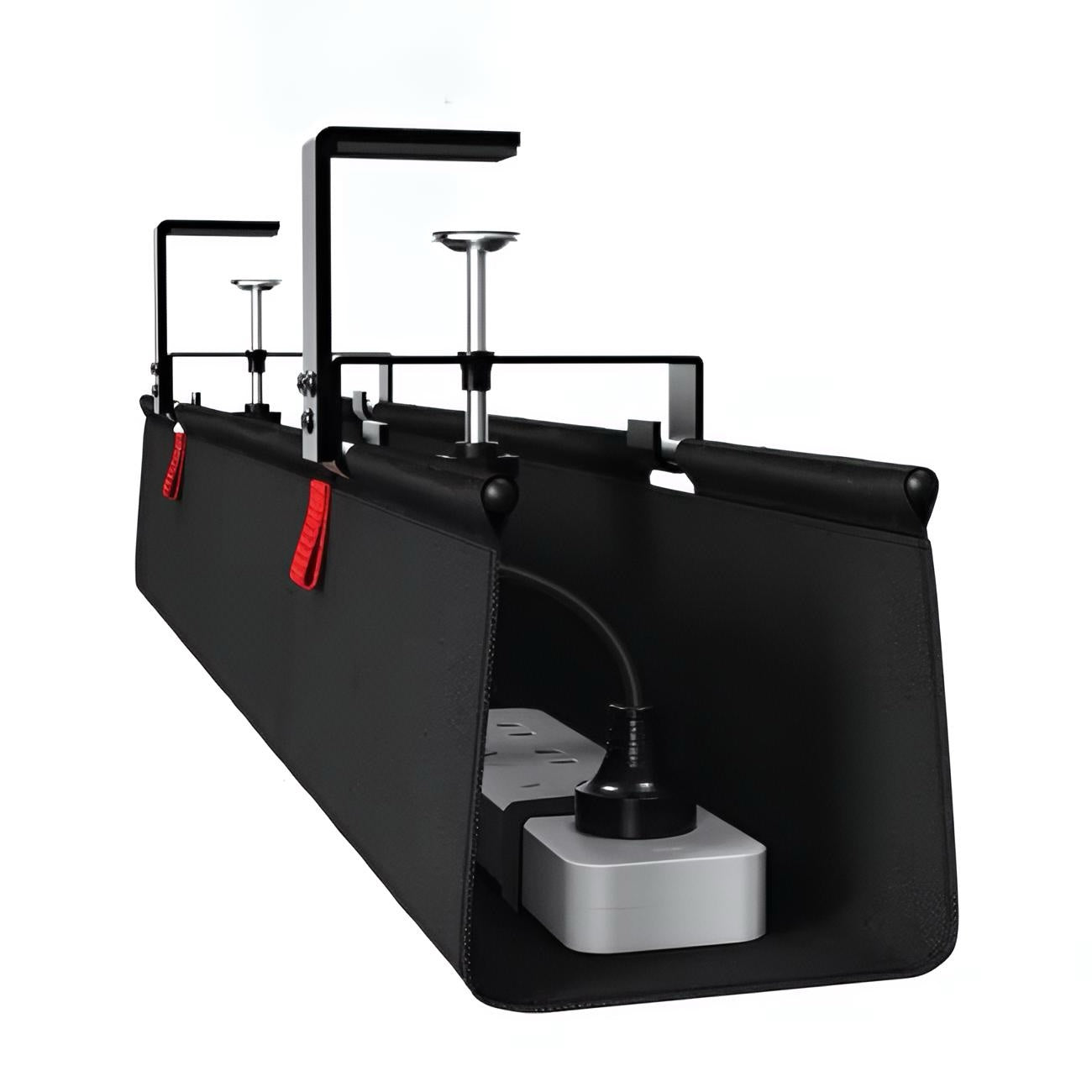 Goulotte rangement câble sous bureau sans perçage
