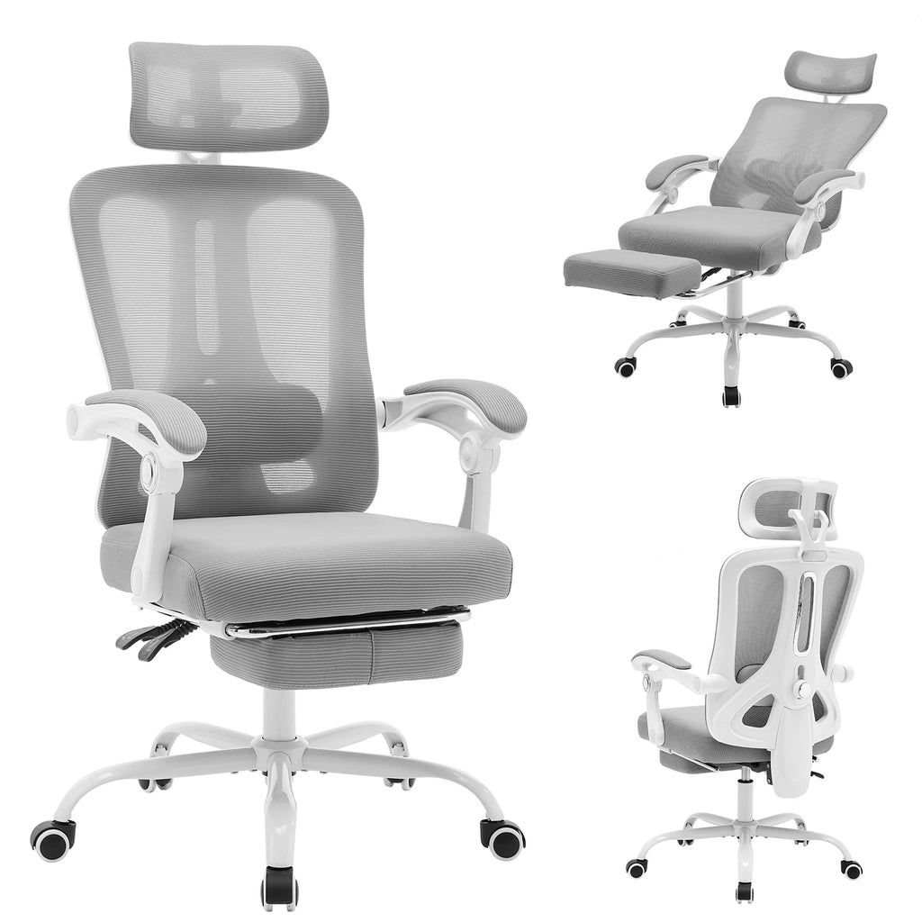 Chaise ergonomique soutien lombaire repose pied appui tête