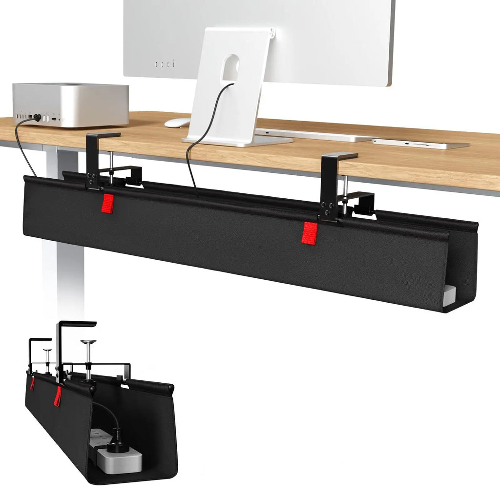 Goulotte rangement câble sous bureau sans perçage